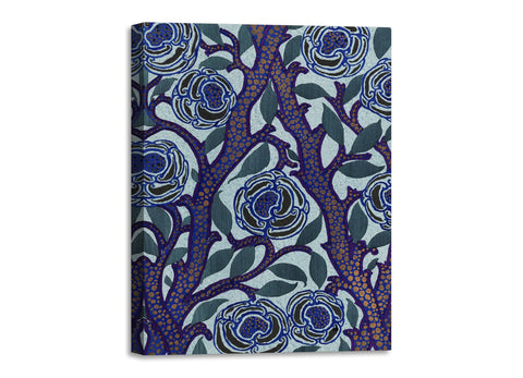 Quadro Stampa su Tela con Telaio in Legno Émile-Alain Séguy Flower pattern Art Deco