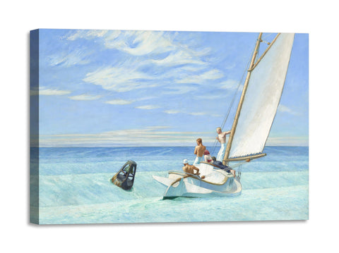 Quadro Stampa su Tela con Telaio in Legno Edward Hopper - Terra Swell