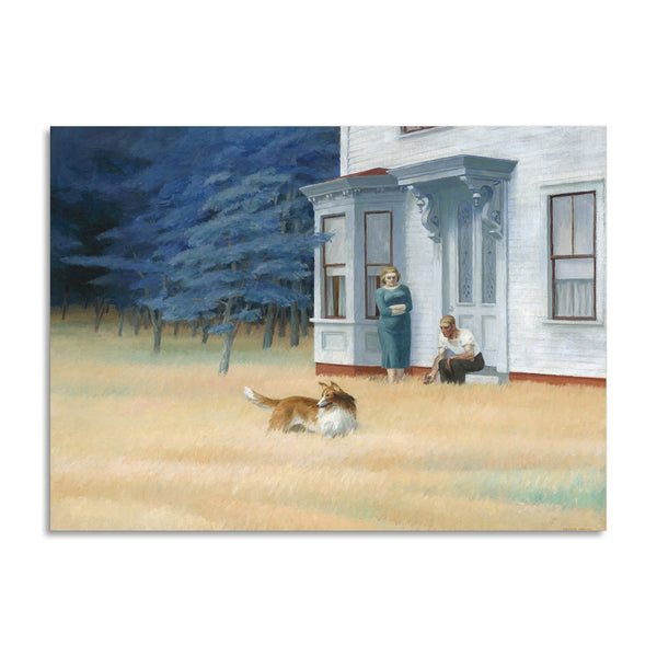 Quadro Stampa su Tela con Telaio in Legno Edward Hopper - Cape Cod Serata