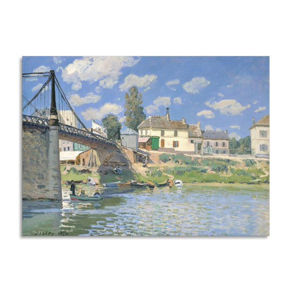 Quadro Stampa su Tela con Telaio in Legno Alfred Sisley - The Bridge at Villeneuve-la-Garenne