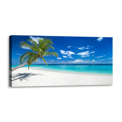 Quadro Stampa su Tela con Telaio in Legno paesaggio isola tropicale
