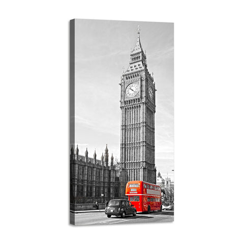 Quadro Stampa su Tela con Telaio in Legno paesaggio londra