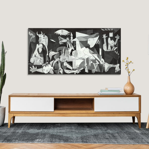 Quadro Stampa su Tela con Telaio in Legno Picasso - Guernica