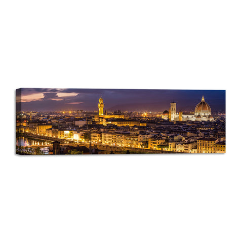 Quadro Stampa su Tela con Telaio in Legno paesaggio firenze