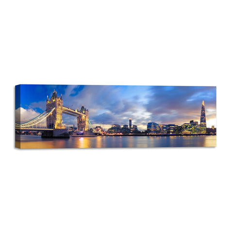 Quadro Stampa su Tela con Telaio in Legno paesaggio londra