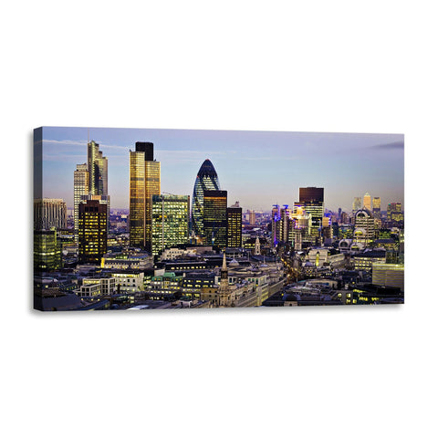 Quadro Stampa su Tela con Telaio in Legno paesaggio londra