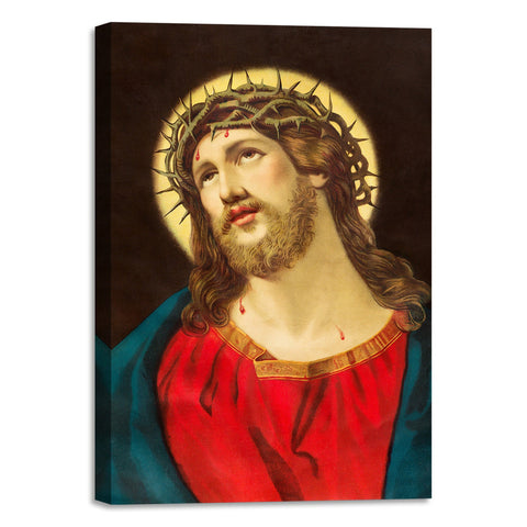 Quadro Stampa su Tela con Telaio in Legno Gesù