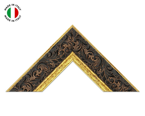 Cornice in Legno per Quadri Varie Misure nero oro anticato