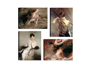 Quadri Stampa su Tela con Telaio in Legno 4 pezzi Giovanni Boldini